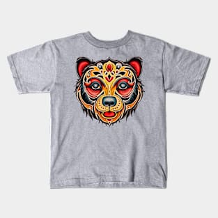 Spirit Animal Tribal Bear Face Kids T-Shirt